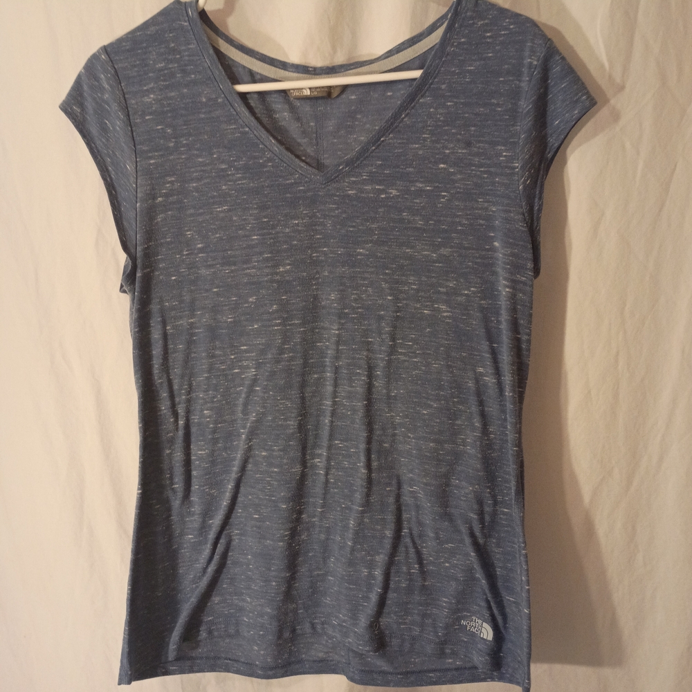 The North Face Women's Blue V-Neck Short Sleeve Top